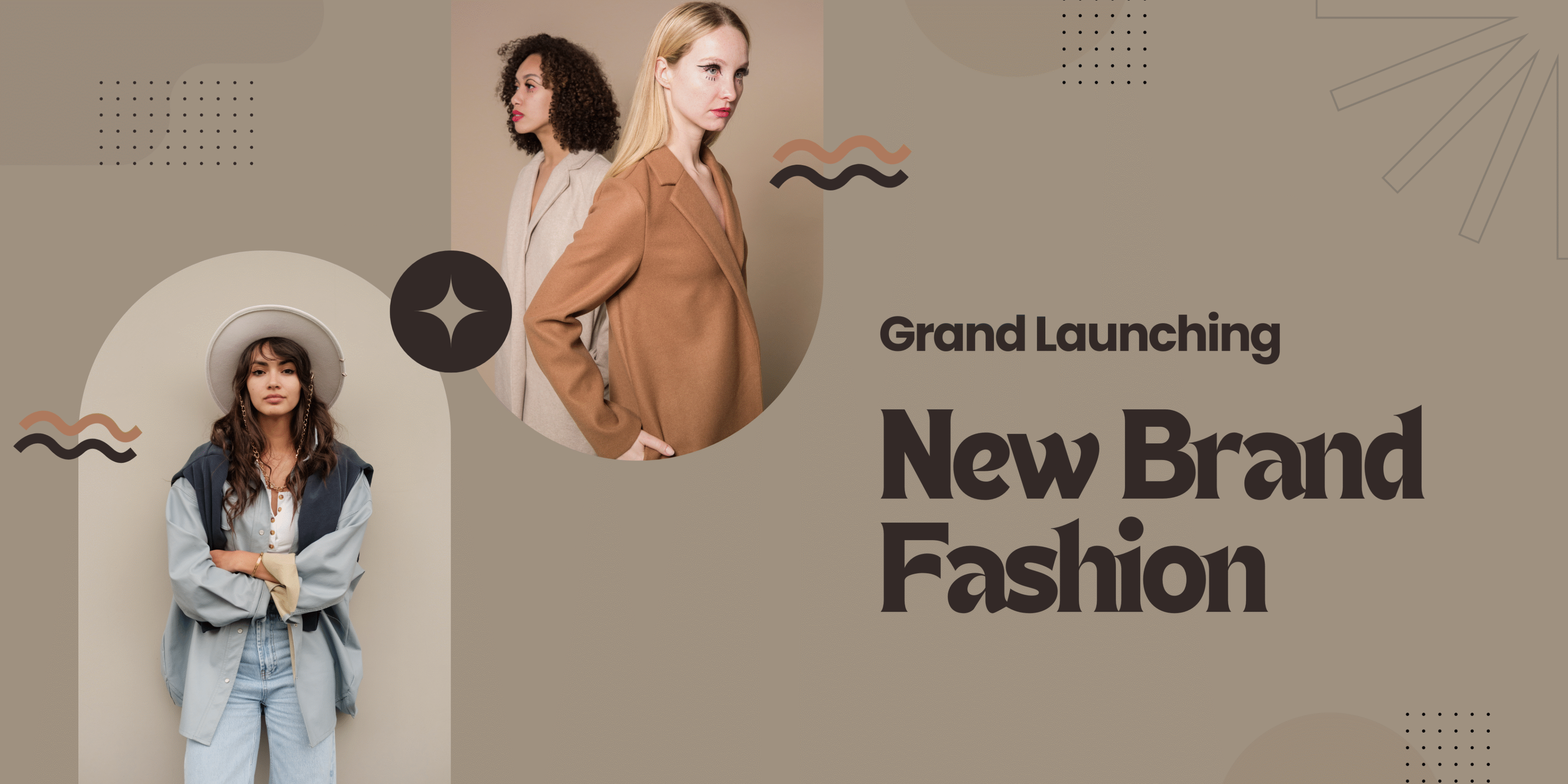 Brown Modern New Brand Fashion Banner